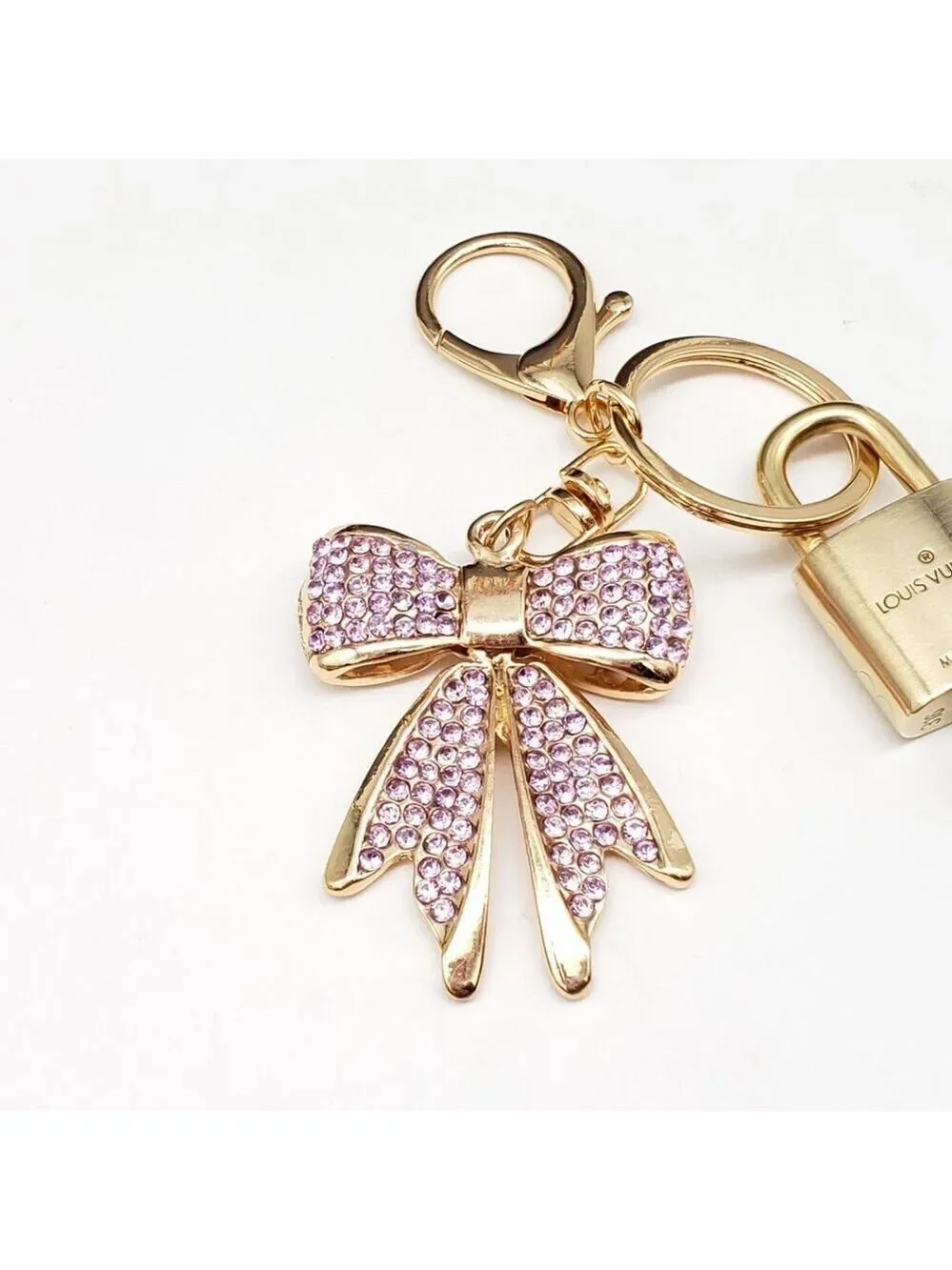 Louis Vuitton Authentic Gold Padlock 🔑 Key + Stylish Bag Unbranded Ribbon Charm